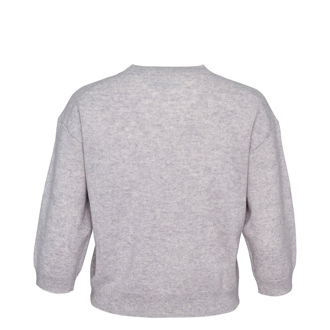 Áo len cropped crew bằng cashmere tái chế