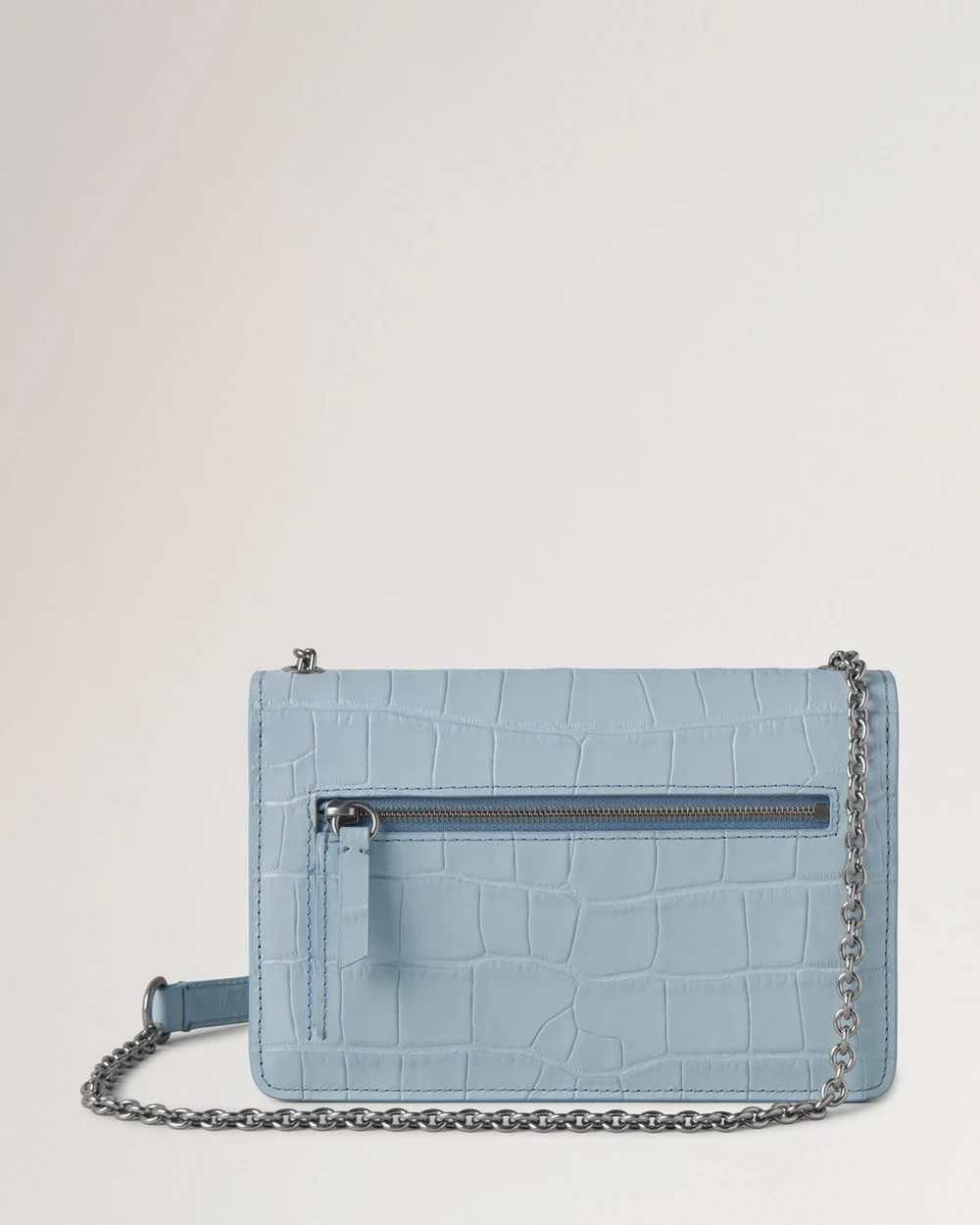 Small Darley Poplin Blue Shiny Small Croc