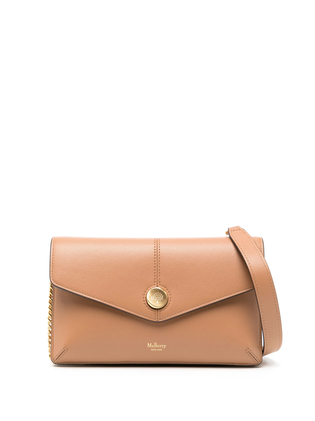 Press Stud Pochette On Chain Sable Micro Classic Grain