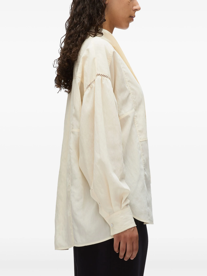 Long Sleeve Tie Neck Blouse