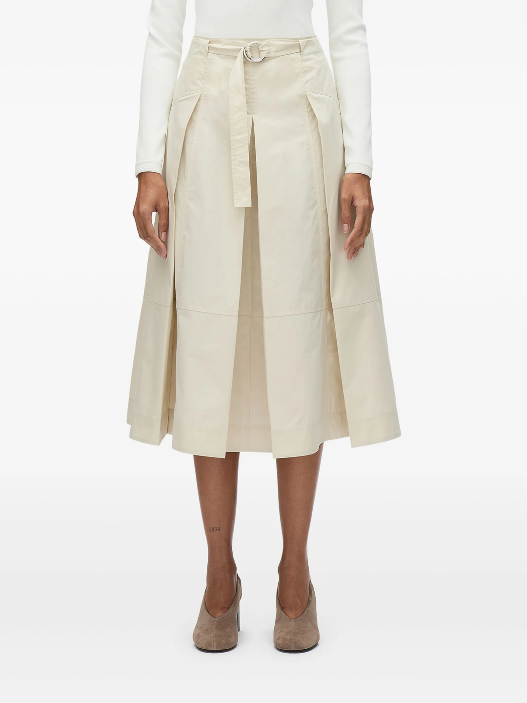 Utility Pleated Skirt With Belt