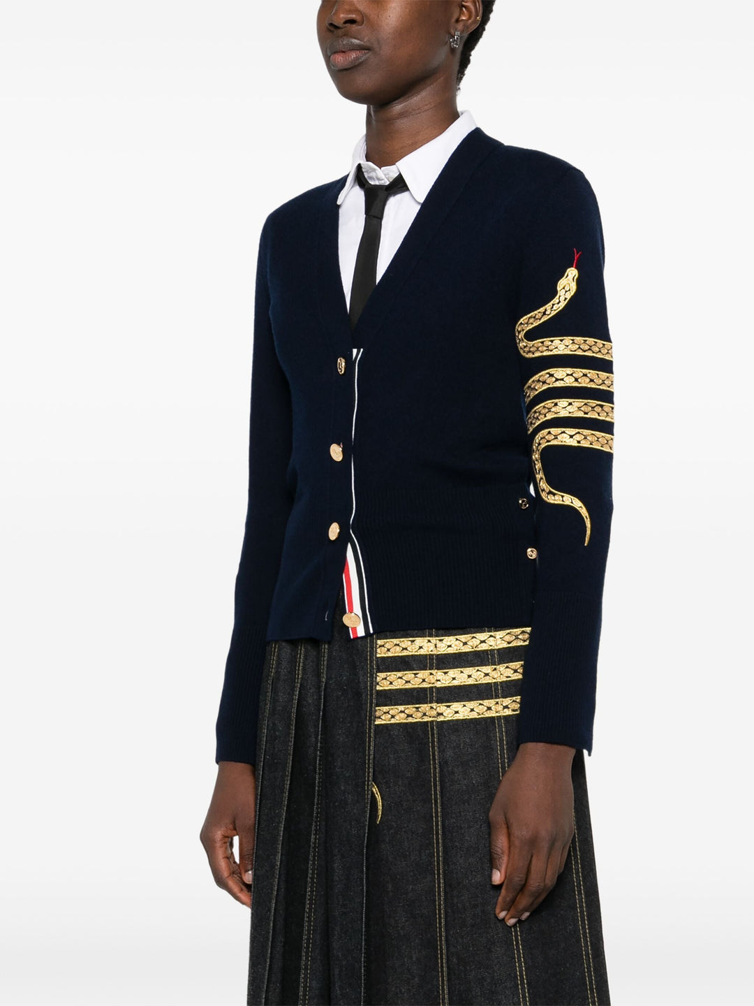 Lunar New Year Embroidered Snake Cardigan Women