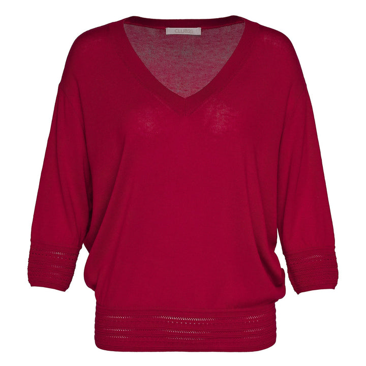 Silk Cashmere Slouchy V-Neck Sweater