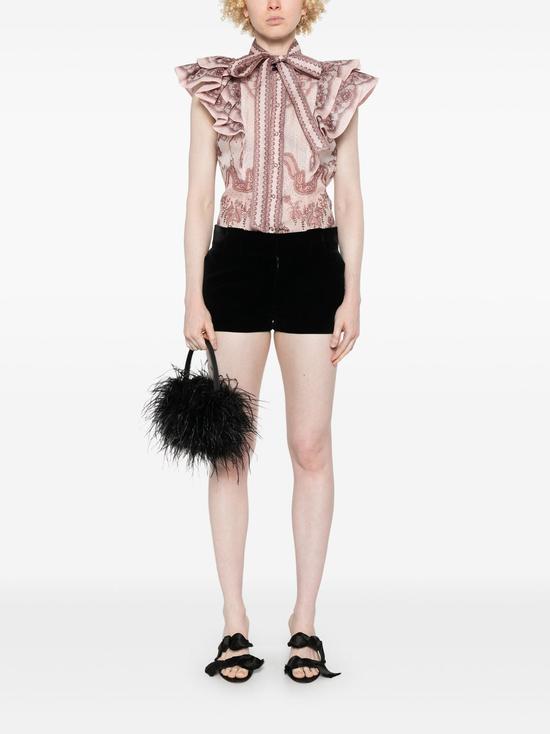 Crush Frilled Fitted Blouse