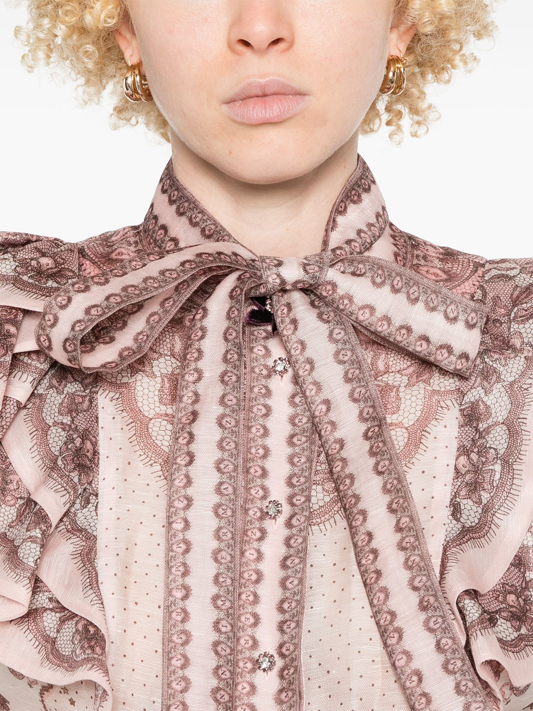 Crush Frilled Fitted Blouse