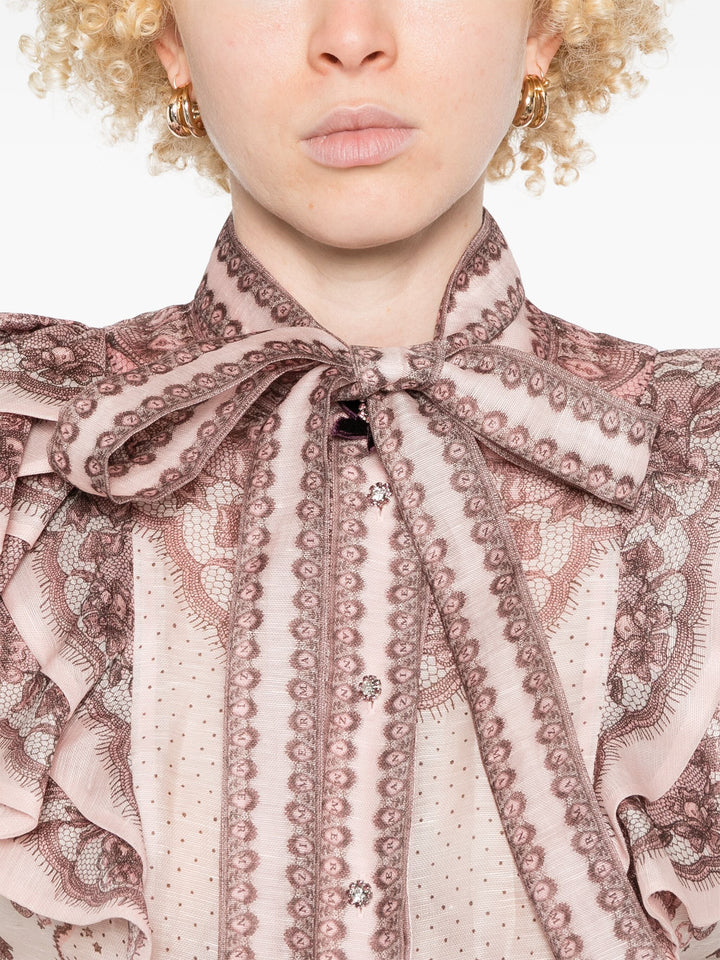 Crush Frilled Fitted Blouse