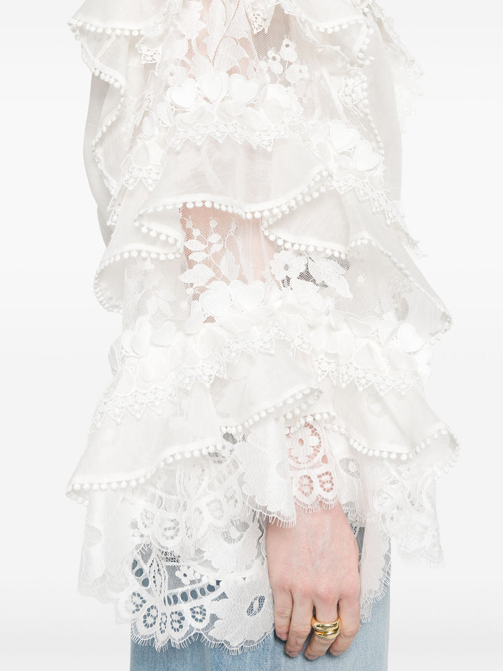 Crush Heart Trim Blouse