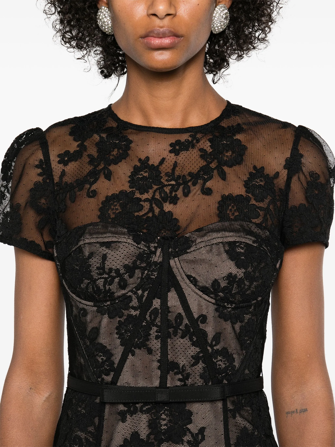 Black Lace Bustier Midi Dress Club21.com Black Lace Bustier Midi Dress Club21.com