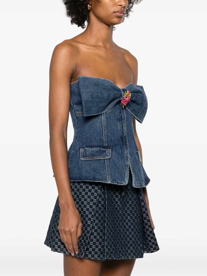 デニムバンドゥトップ