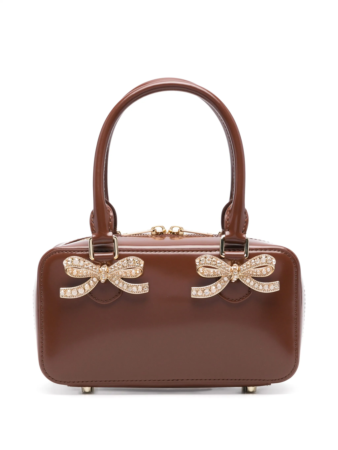 Brown Leather Mini Tote Bag