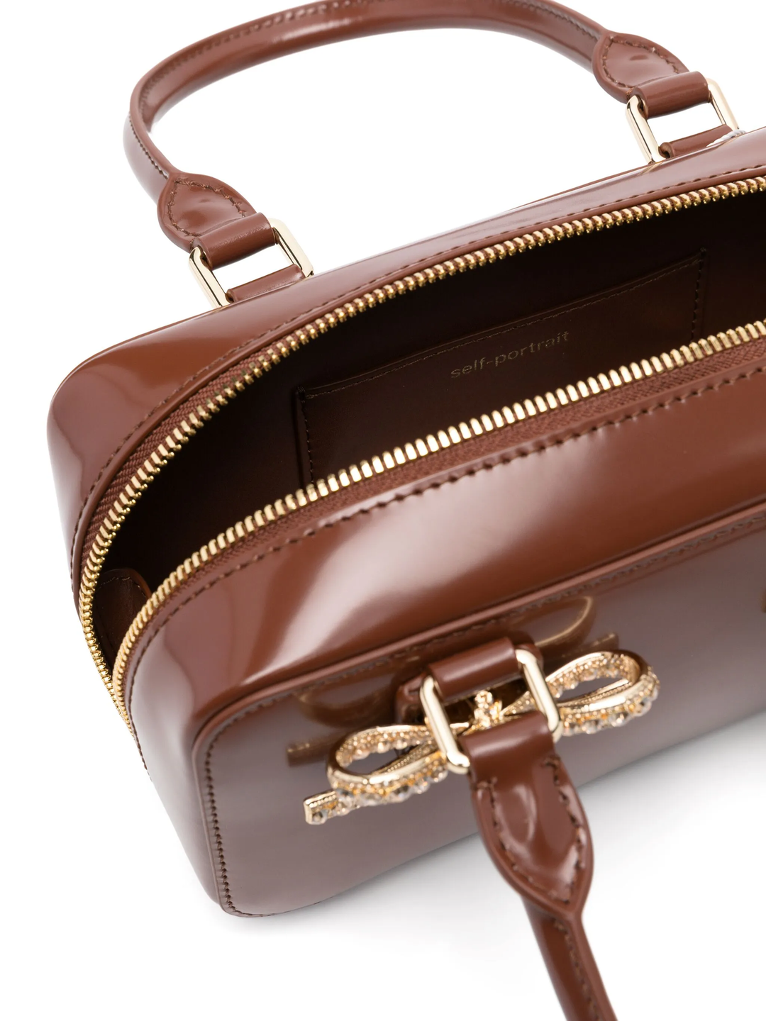 Brown Leather Mini Tote Bag