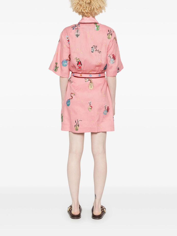 Alemais Timmy Embroidered Minidress Pink AU8 Alemais Timmy Embroidered Minidress Pink AU8