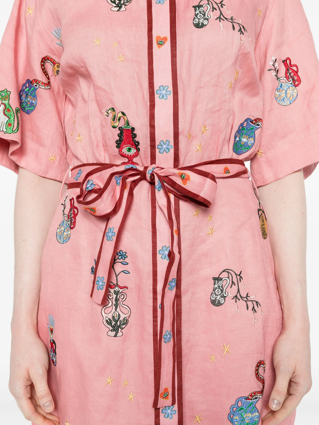Alemais Timmy Embroidered Minidress Pink AU8 Alemais Timmy Embroidered Minidress Pink AU8
