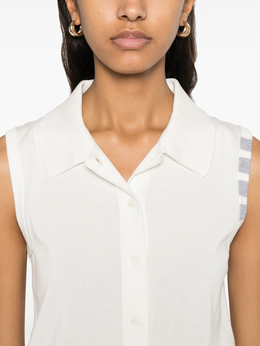 Cotton 4-Bar Cropped Shirt Women
