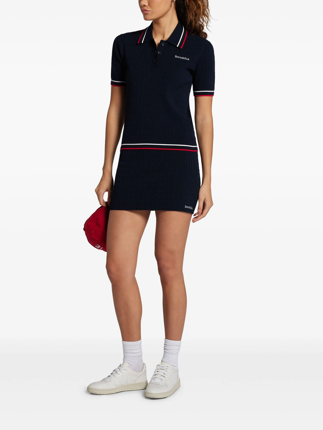 Chân váy mini dây cáp Serif Logo