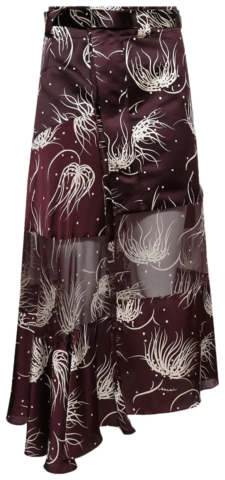 Dot Flower Print Skirt