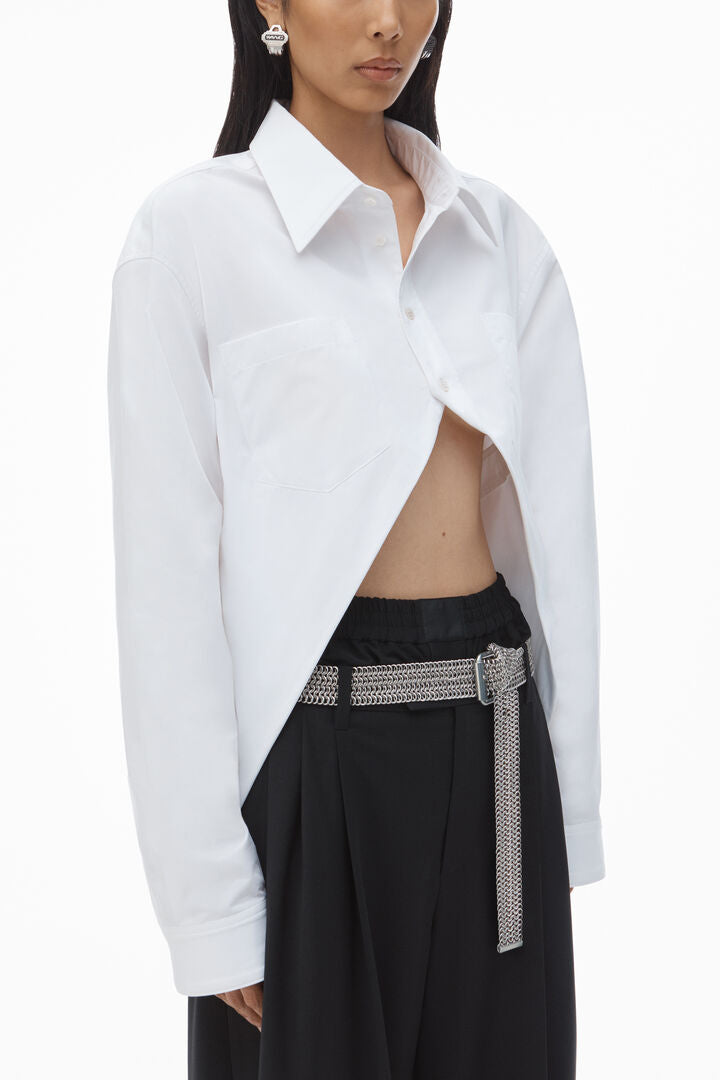Exaggerated Split Front Shirt