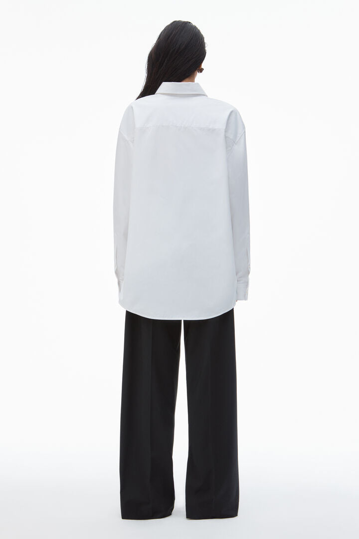 Exaggerated Split Front Shirt