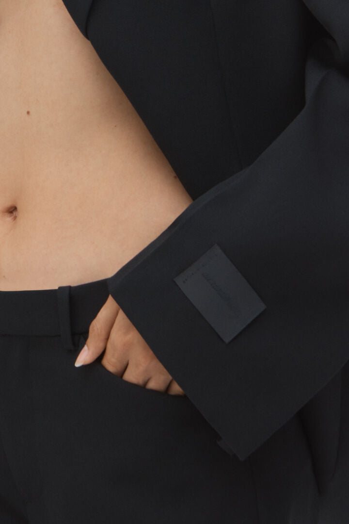 Exaggerated Split Front Boxy Blazer