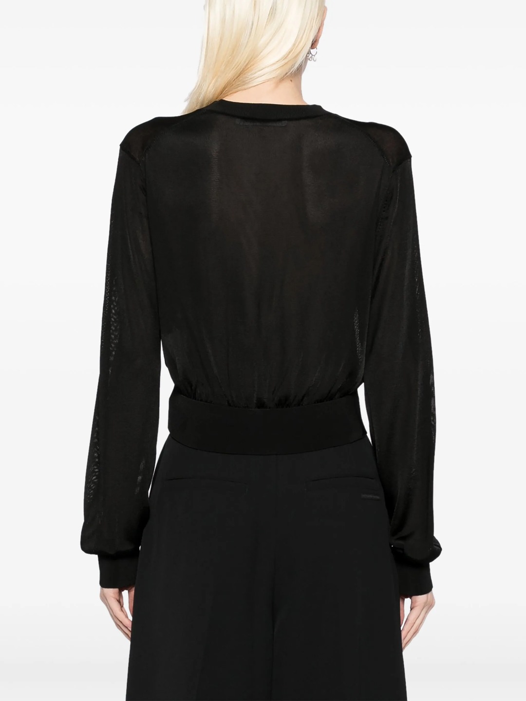 クロップドクルーネックカーディガン