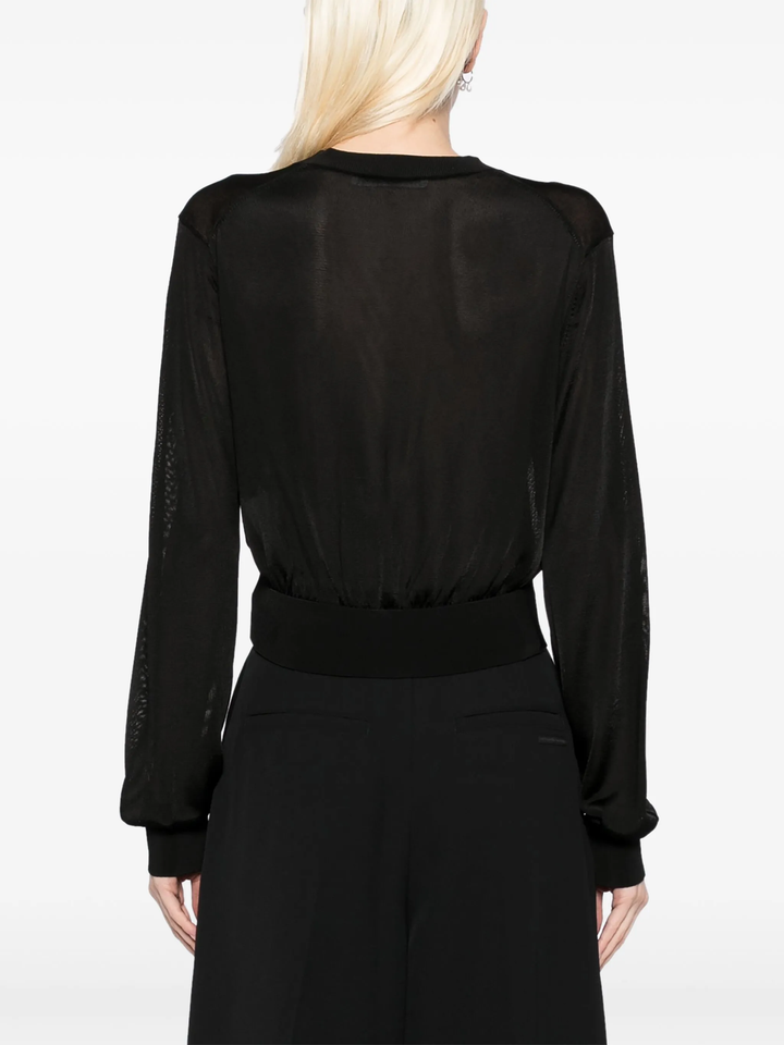 クロップドクルーネックカーディガン