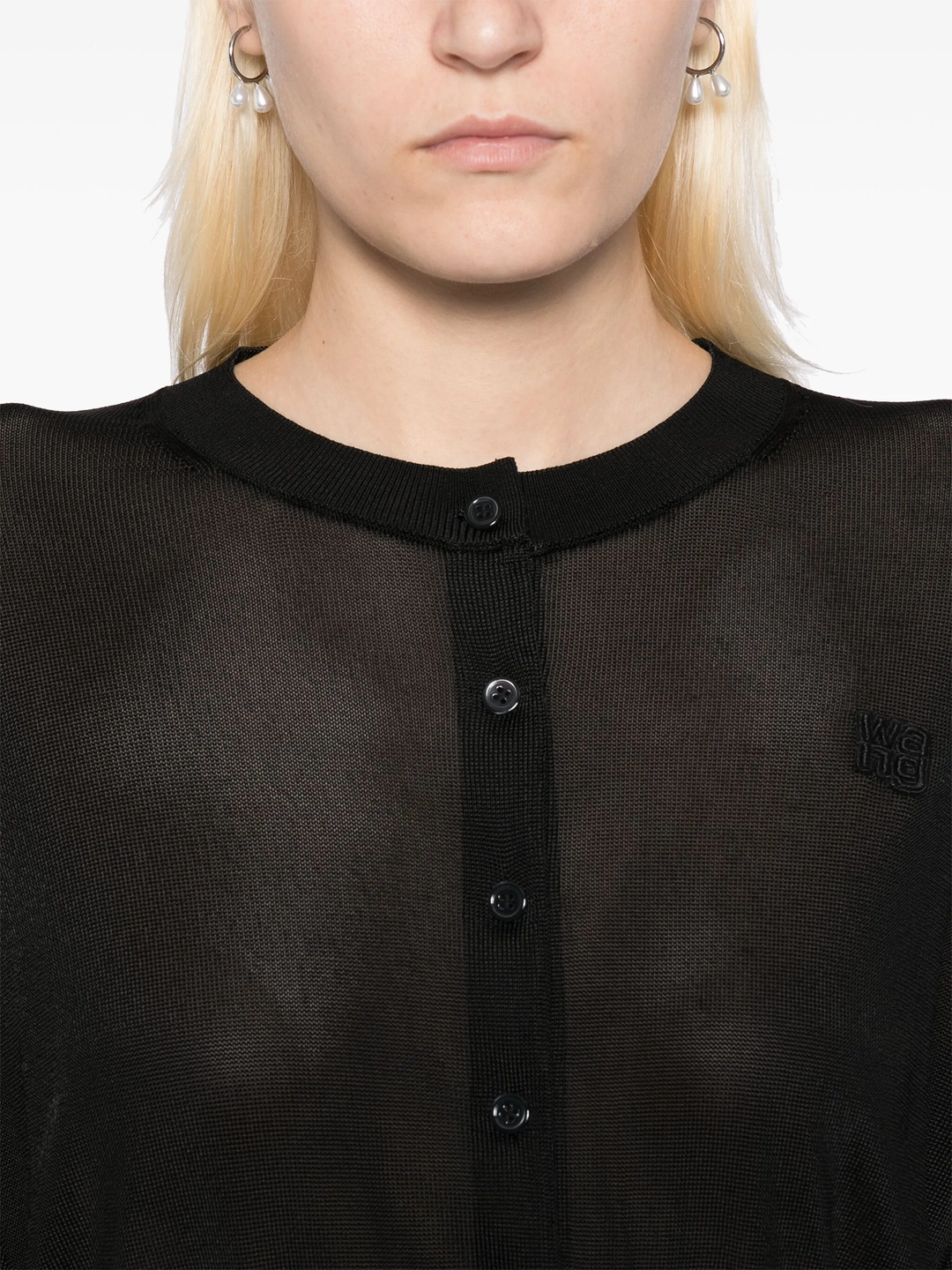 クロップドクルーネックカーディガン