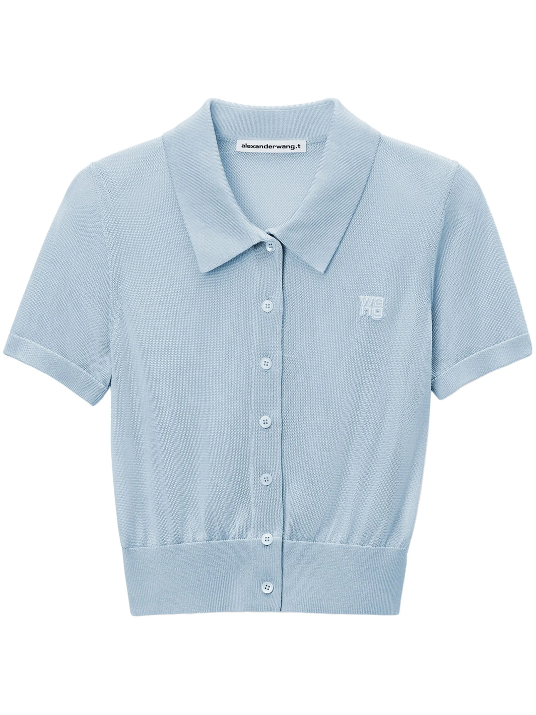 Logo Embroidered Polo Cardigan In Viscose