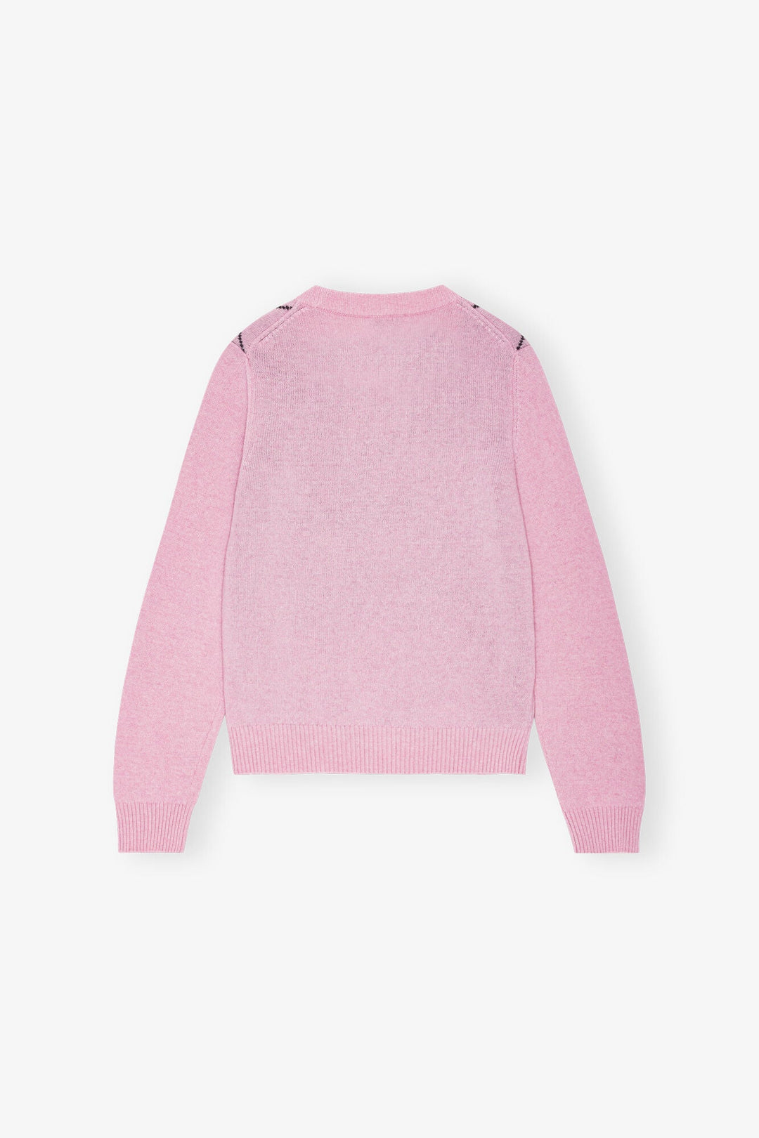 Graphic Wool Mix Bow Crewneck Sweater