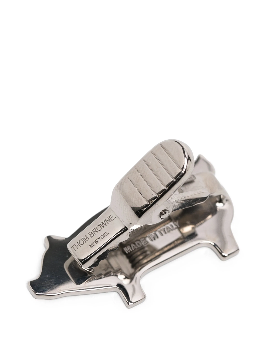 Silver Plated Enamel Pig Tie Bar