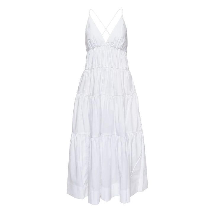 Wrinkle Free Cotton Tier Dress