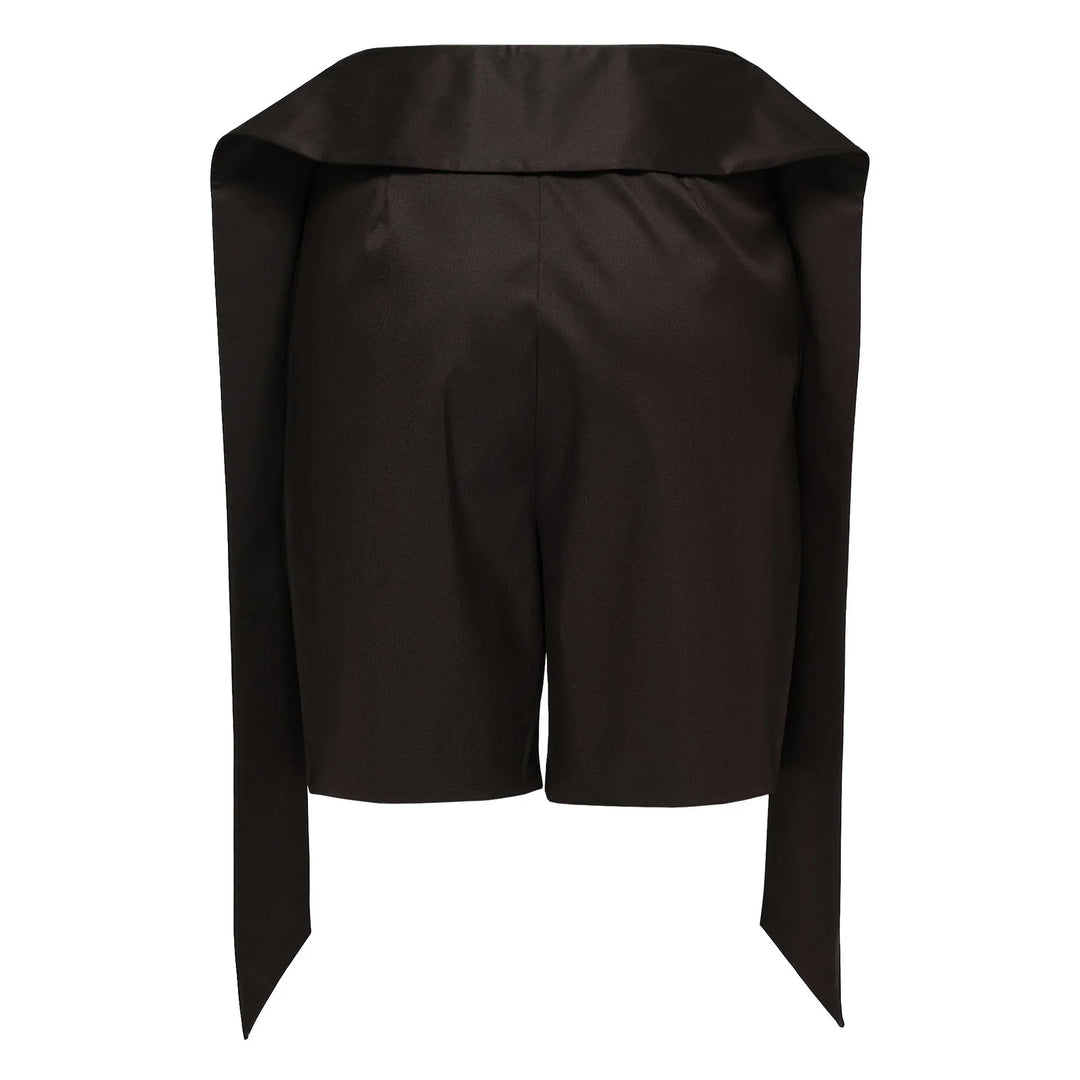 Sheen Cotton Poly Stretch Tie Shorts