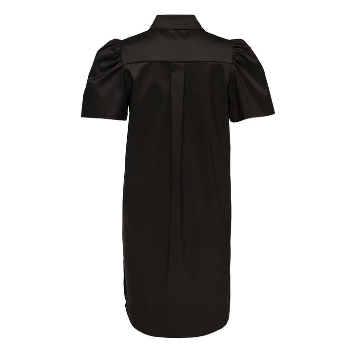 Sheen Cotton Poly Stretch Bubble Sleeve Dress