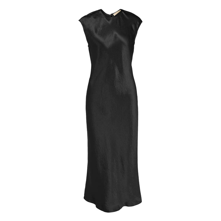 Heavy Satin Tie-Back Dress