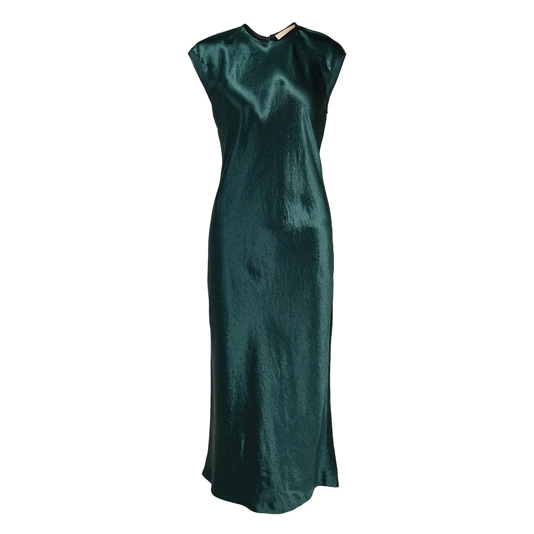 Heavy Satin Tie-Back Dress