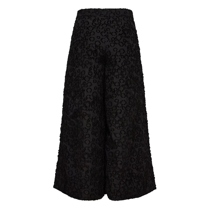 Cotton Nylon Cropped Wide Pants