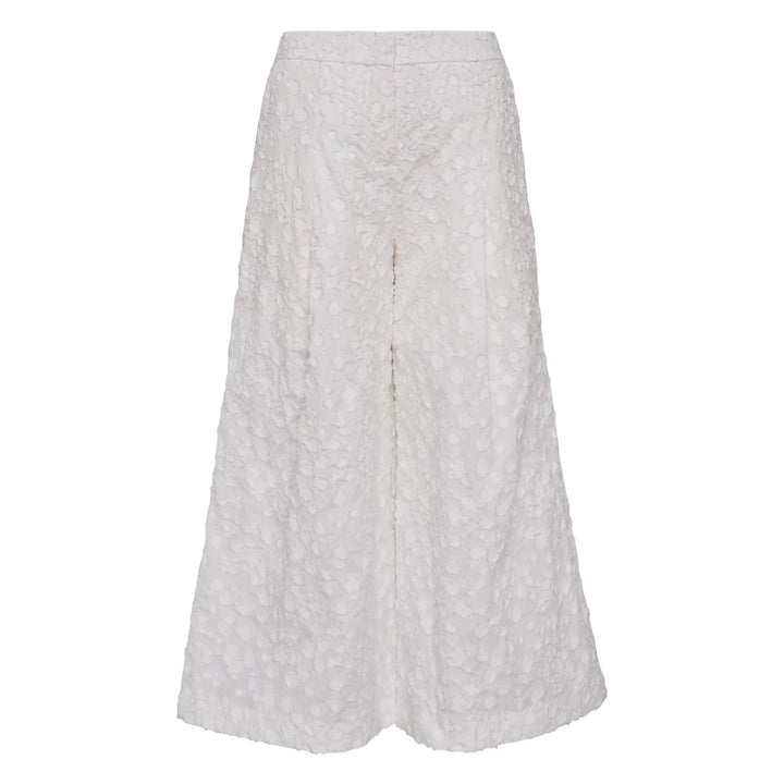 Cotton Nylon Cropped Wide Pants