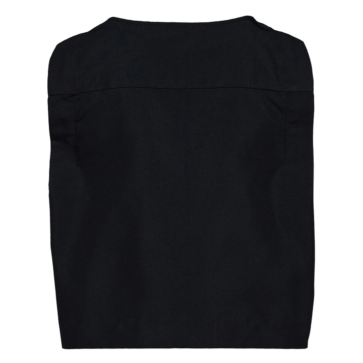 Poly Fine Canvas Cropped Top
