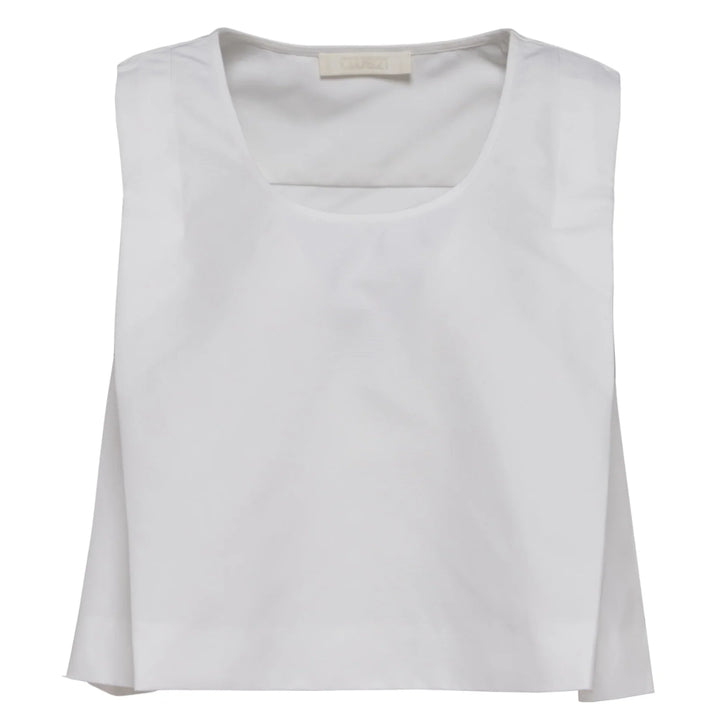 Poly Fine Canvas Cropped Top