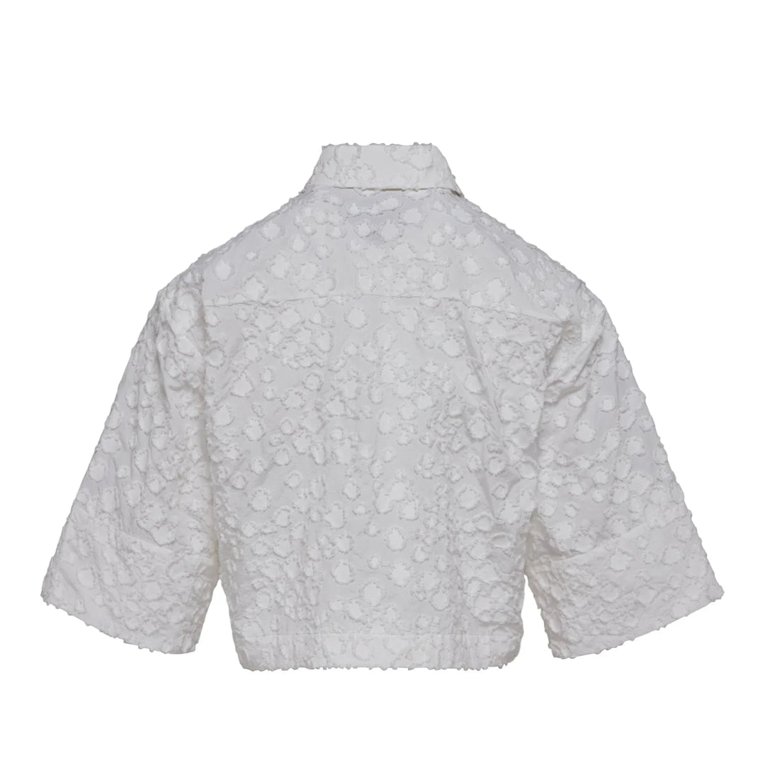 Cotton Nylon Cropped Shirt