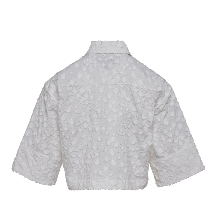 Cotton Nylon Cropped Shirt