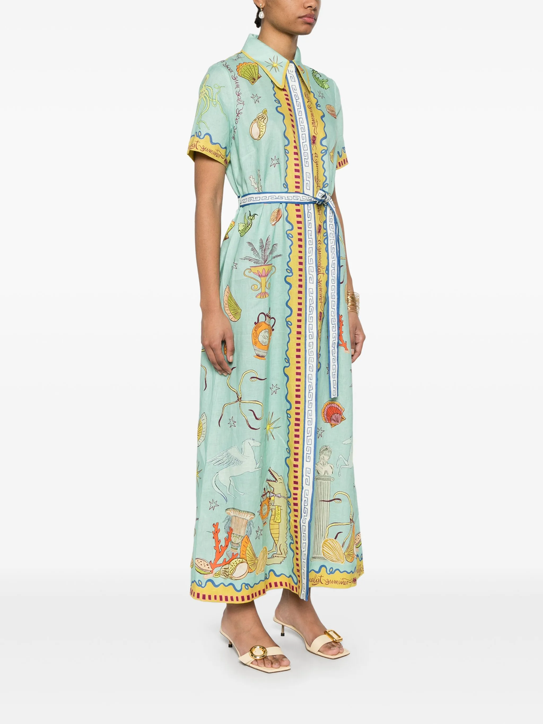 Surrealist Summer Shirt Dress