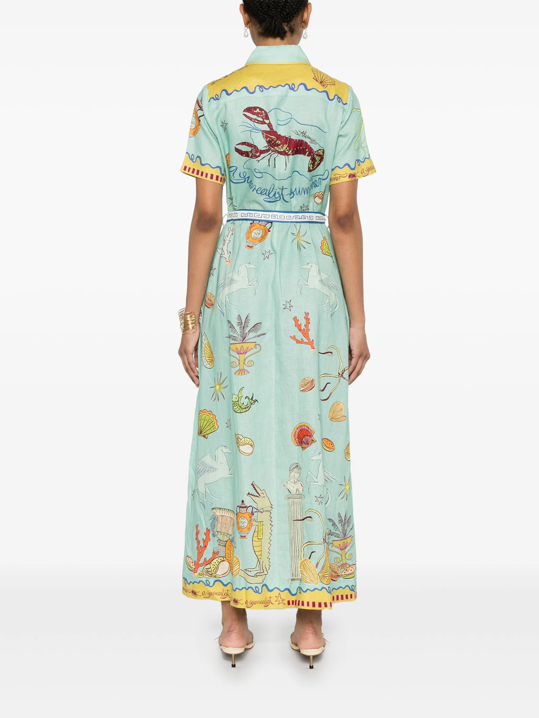 Surrealist Summer Shirt Dress