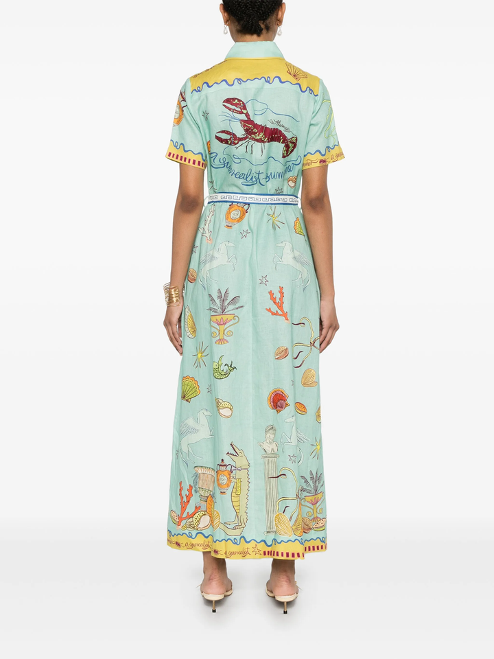 Surrealist Summer Shirt Dress