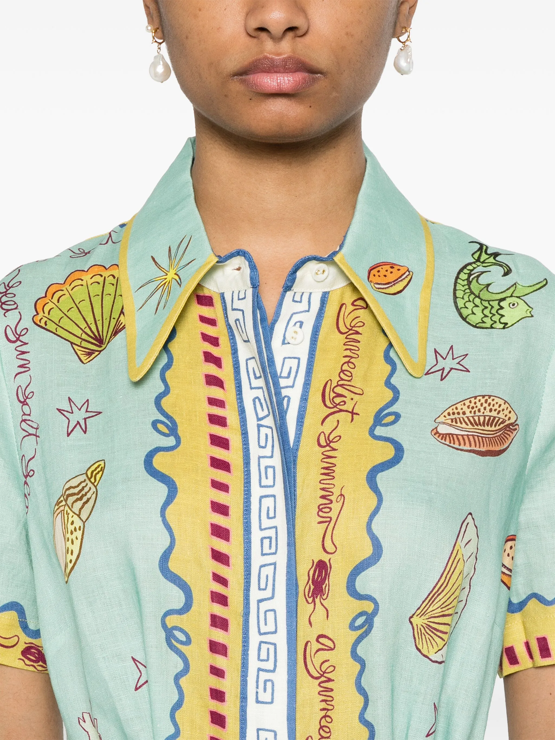 Surrealist Summer Shirt Dress