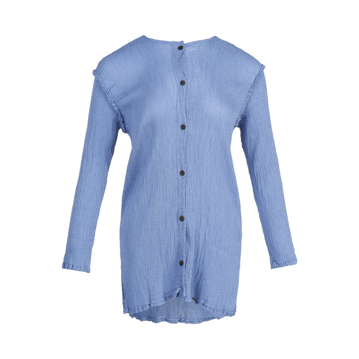 See-Through Crepe Color Cardigan