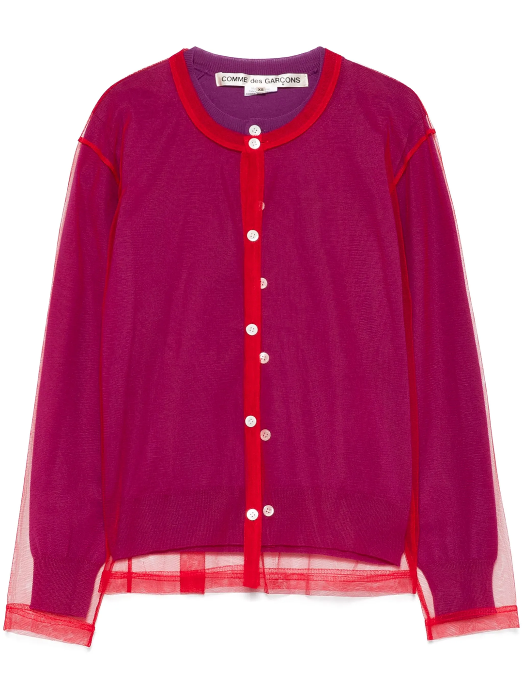 Worsted Wool Jersey Nylon Cardigan