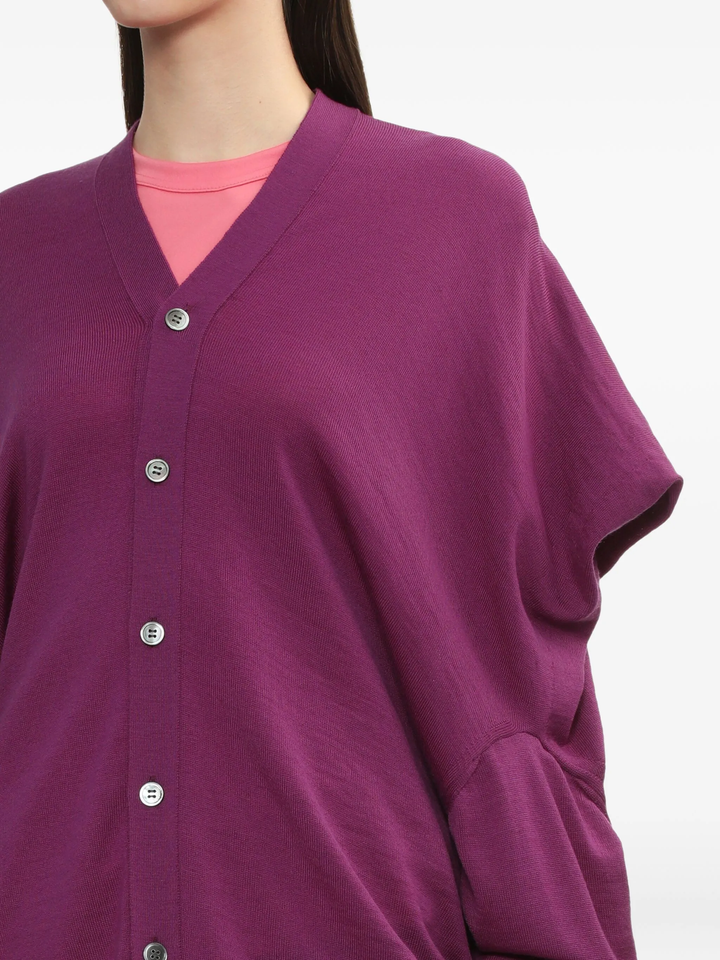 Worsted Wool Jersey Cardigan