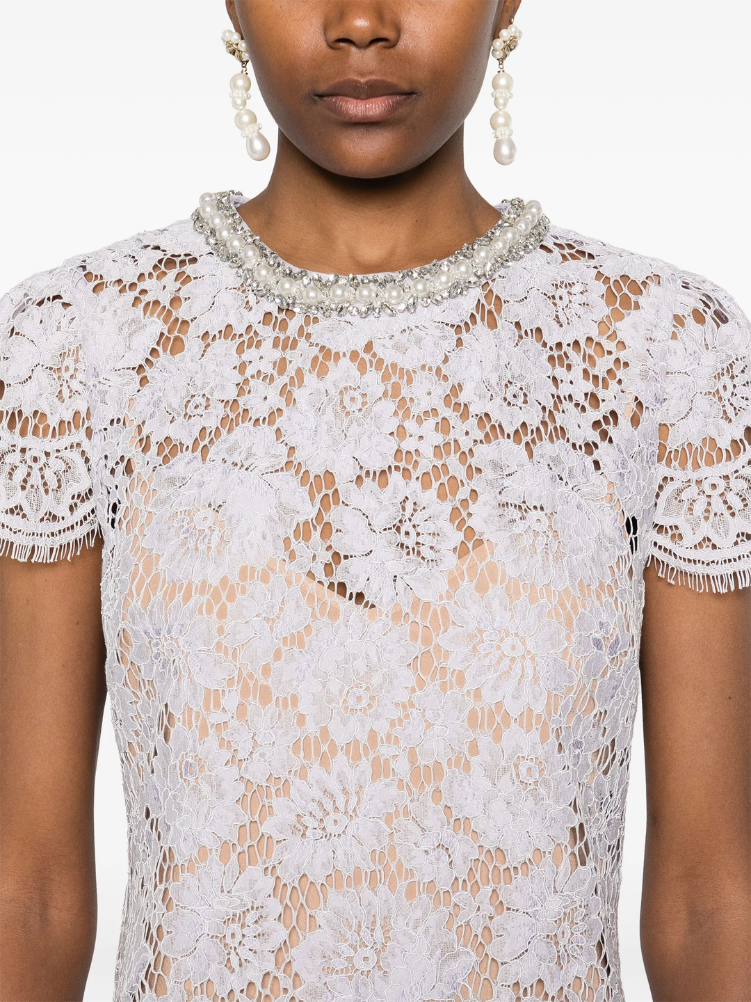 Lilac Lace Mini Dress