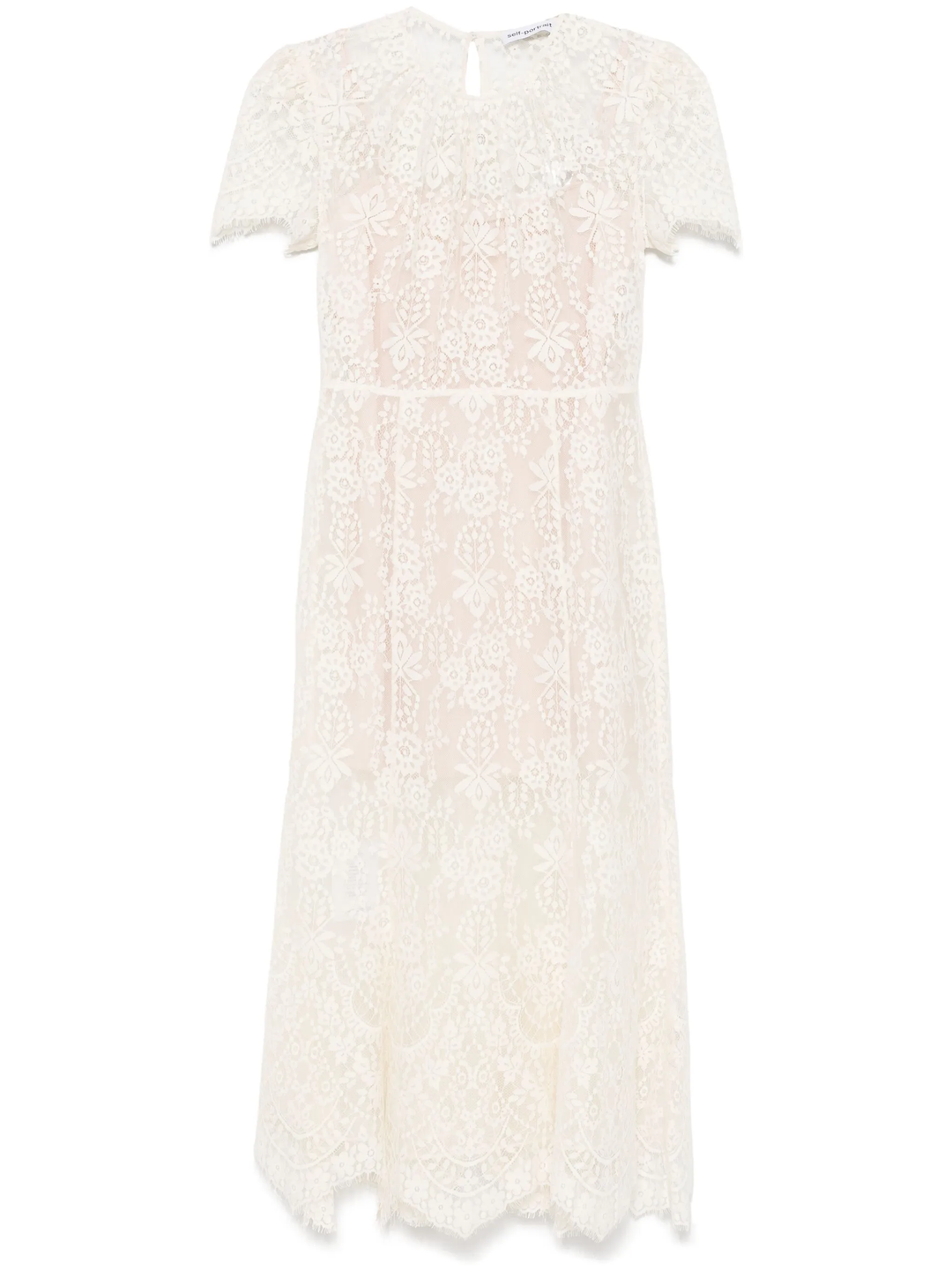White Lace Midi Dress