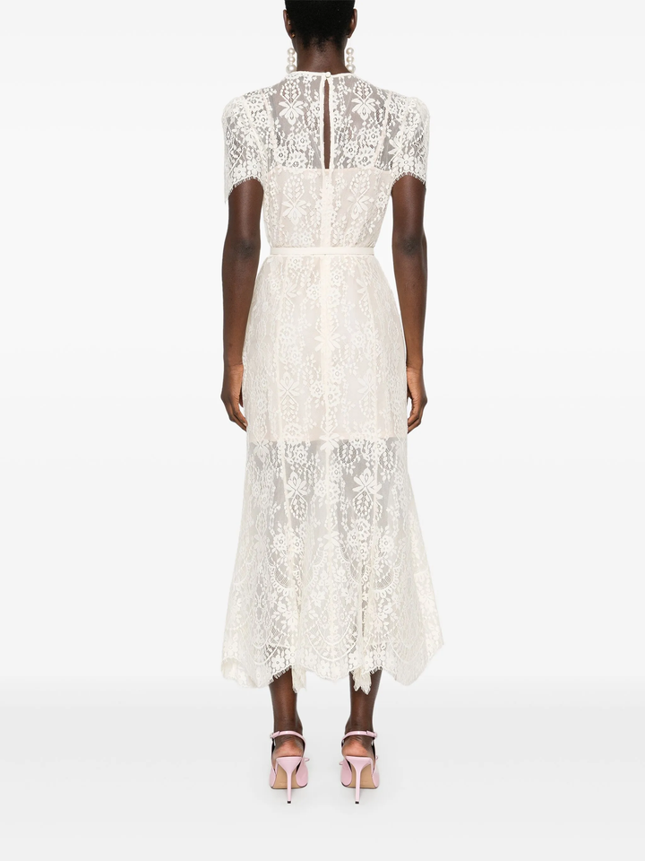 White Lace Midi Dress